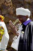 Monk during Timkat.Lalibela. Ethiopia.