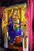 Holy picture at Lalibela stone church. Ethiopia.