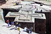 St. George stone church. Lalibela. Ethiopia.