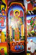Holy picture at village church. Lake Tana. Ethiopia.