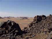 Black Sahara desert. Egypt.