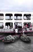 Goods shiping at Dhaka riverport. Bangladesh.