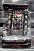 Altar at Khajuraho temple. India.