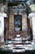 Altar at Khajuraho temple. India.