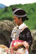Lao girl in traditional costume. Laos.