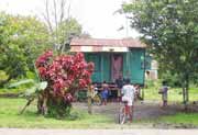 Typical Caribbean house. Manzanillo. Costa Rica.