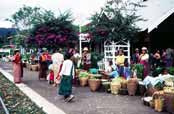 At railway station. Area around Kalaw village. Myanmar (Burma).