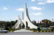 Square at Mashhad town. Iran.
