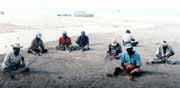 Fishermen in Trincomalee (Kerakendy). Sri Lanka.