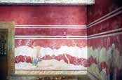 Knossos, the capital of the Minoan culture. The first palace of Knossos was built around 1900 B.C., Crete. Greece.