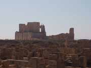 Archaeological Site of Sabratha, Phoenician trading-post was part of the Numidian Kingdom of Massinissa before being Romanized and rebuilt in the 2nd and 3rd centuries A.D. Libya.
