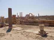 Archaeological Site of Sabratha, Phoenician trading-post was part of the Numidian Kingdom of Massinissa before being Romanized and rebuilt in the 2nd and 3rd centuries A.D. Libya.