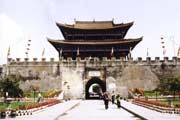 Chinese gate in Dali town. China.
