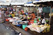 Morning market in Saigon. Vietnam.