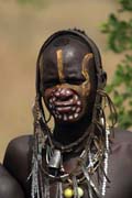 Mursi man. South, Ethiopia.