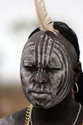 Mursi man. South, Ethiopia.