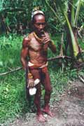 Mentawai man. Siberut island. Sumatra, Indonesia.