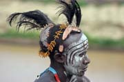 Karo man. Ethiopia.
