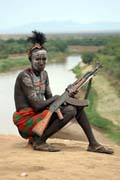 Karo man. Ethiopia.