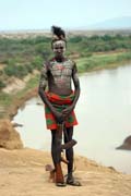 Karo man. Ethiopia.