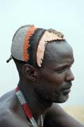 Karo man. Ethiopia.