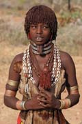 Hamar people at Turmi market. South,  Ethiopia.