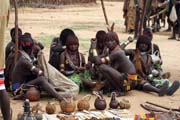 Hamar people at Turmi market. Ethiopia.