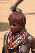 Hamar people at Turmi market. Ethiopia.