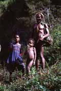 Villagers from Dani tribe. Baliem Valley. Papua, Indonesia.