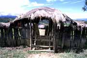 Entrance to a village. Papua, Indonesia.