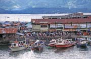 City harbor at Manado. Sulawesi,  Indonesia.