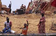 Life at bank of Niger river. Mali.