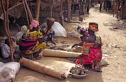 Regular Thursday market at Niafunk village. It is too early and market place is almost empty. People is starting to coming. Mali.