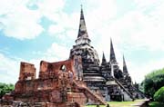 Old ruins at Ayuthaya town. Thailand.
