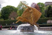 Fountain near Eiffel Tower, Paris. France.
