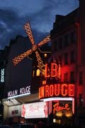 Cabaret Moulin Rouge at Montmartre, Paris. France.