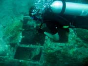 Diving around Togian islands, Kadidiri, plane wreck B24 from the 2nd World War sunken on Mai 3rd, 1945. Indonesia.