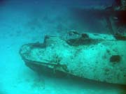 Diving around Biak islands, Catalina wreck dive site. Papua, Indonesia.
