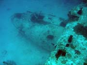 Diving around Biak islands, Catalina wreck dive site. Papua, Indonesia.