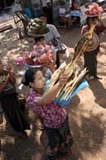 Snack to bus, area south of Yangon. Myanmar (Burma).