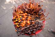 Snack to bus, south of Yangon. Myanmar (Burma).