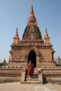 The Temples of Bagan cover an area of 16 square miles. The majority of its buildings were built in the 1000s to 1200s, during the time Bagan was the capital of the First Burmese Empire. Myanmar (Burma).