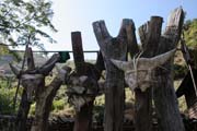 Place for sacrifices and ceremonies. Kyartho village, Chin State. Myanmar (Burma).