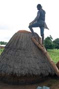 Entrance to the granary of tata somba house. Boukoumb area. Benin.