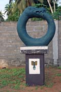 Voodoo symbols along Road of the saves (Route des Esclaves) in Ouidah town. Benin.
