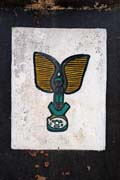 Voodoo symbols along Road of the saves (Route des Esclaves) in Ouidah town. Benin.