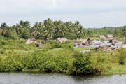 Village at sea bay, Ouidah town. Benin.