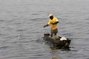Fisherman near Lobe Falls. Cameroon.