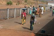 Train travel to the north town N'Gaoundr. Cameroon.