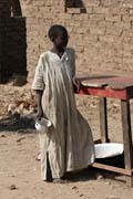 Stop at small village on the way to the Lake Chad. Cameroon.